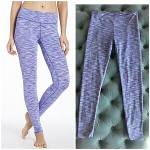 Fabletics Define Mid-Rise Purple Heather Workout Yoga Leggings Size Medium M
